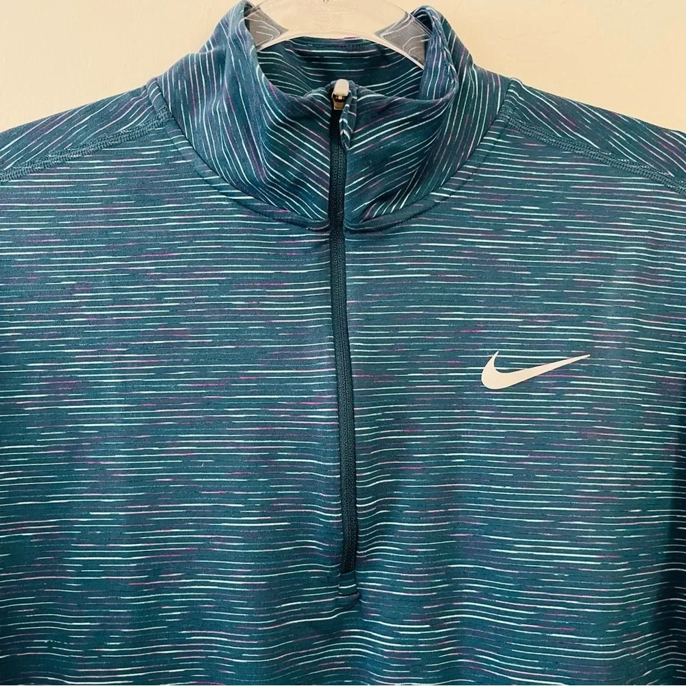Women’s Nike Teal/ Blue Quarter-Zip Pullover - Picture 8 of 8